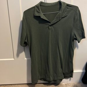Lulu lemon green polo shirt
